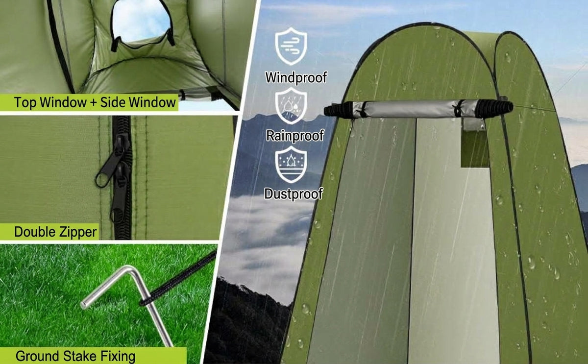 2025 Cross-border Hot Outdoor Shower Tent, Shower Bag, Toilet Combo, Changing Tent, Solar Drying Water Bag