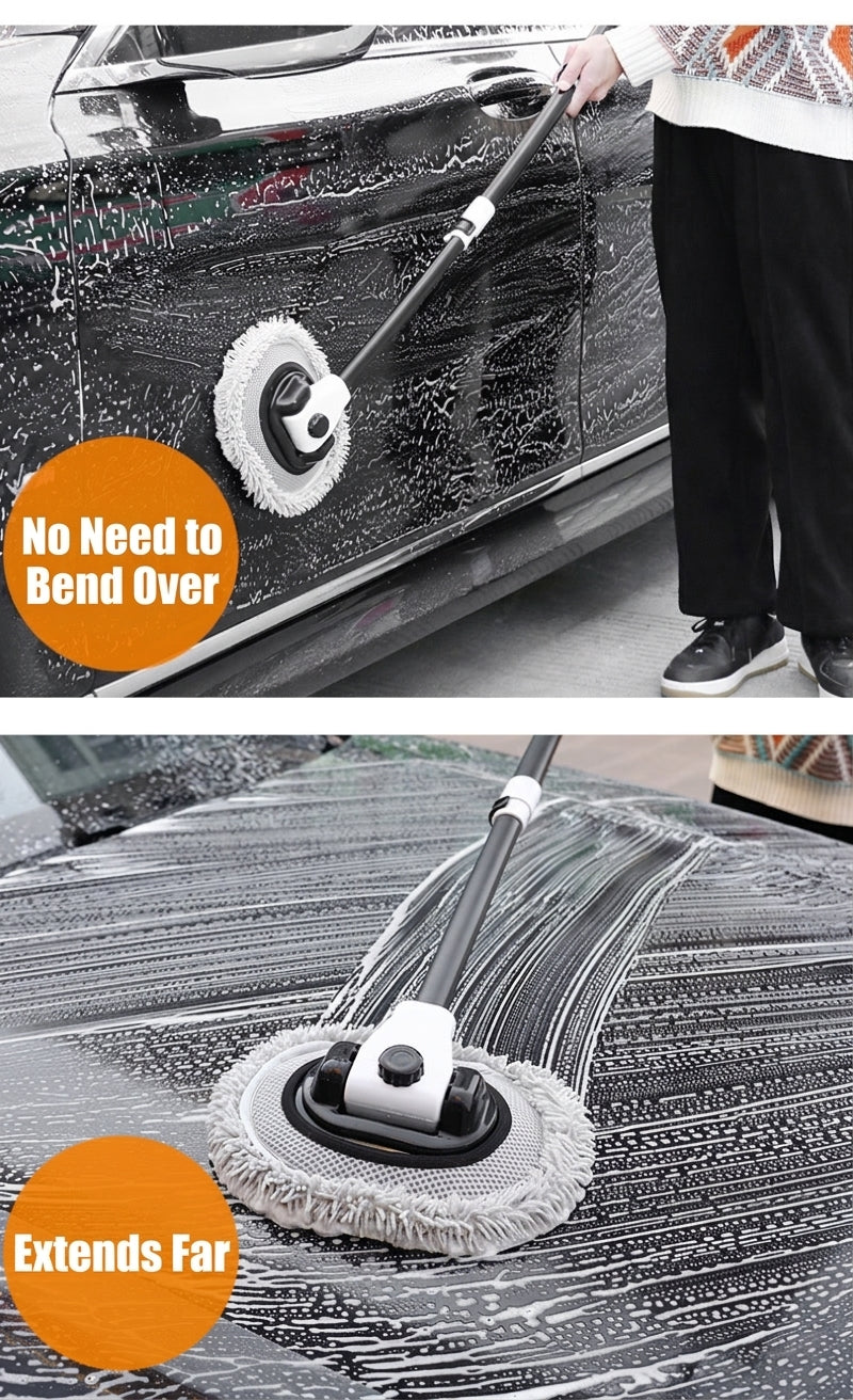 Car Wash Mop with Retractable Bending Rod