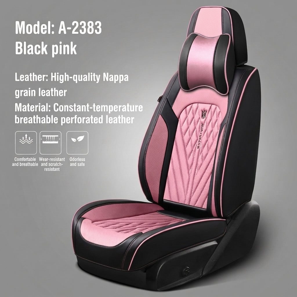 Car seat cushion Nappa leather breathable all-season universal seat cover, full-coverage high-end seat cushion car seat protective cover