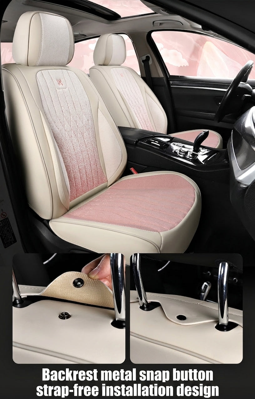 Car seat cushion linen fabric art all-inclusive all-season universal goddess seat cushion 2026 new model interior breathable seat cover wholesale