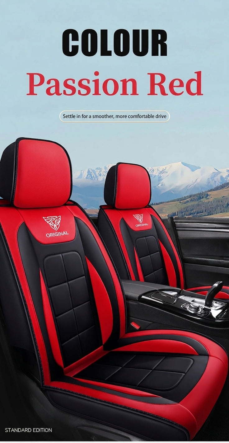 The five-seater car seat cushion is fully surrounded by the all-season universal leather seat cover, which is wear-resistant, dirt-resistant and breathable