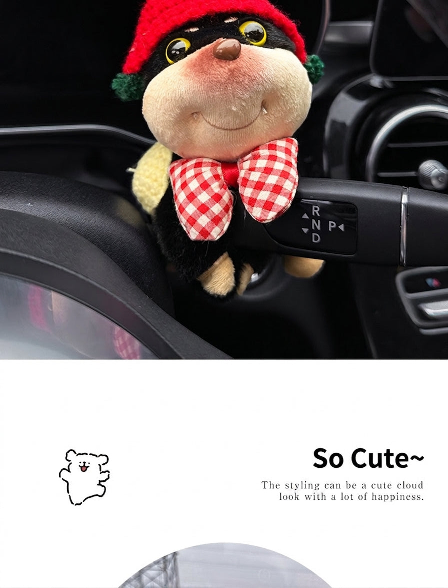 Car ornaments cute dolls bee dog car central control screen party doll display screen decoration car interior products