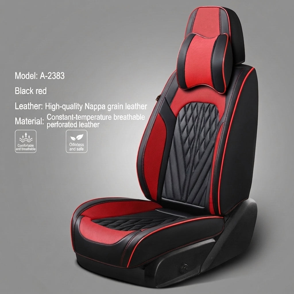 Car seat cushion Nappa leather breathable all-season universal seat cover, full-coverage high-end seat cushion car seat protective cover