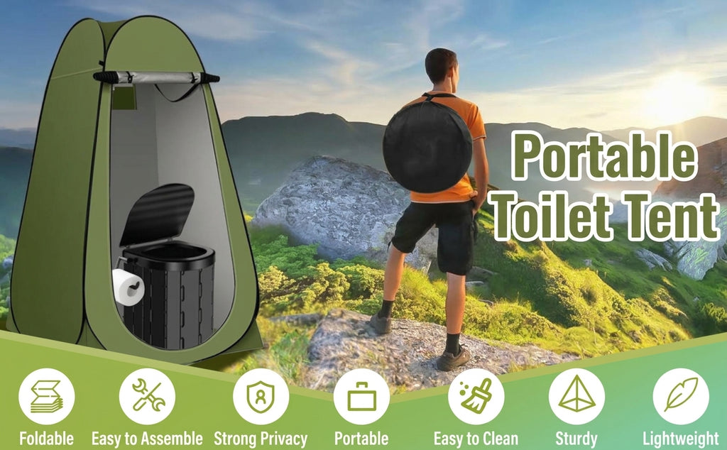 2025 Cross-border Hot Outdoor Shower Tent, Shower Bag, Toilet Combo, Changing Tent, Solar Drying Water Bag