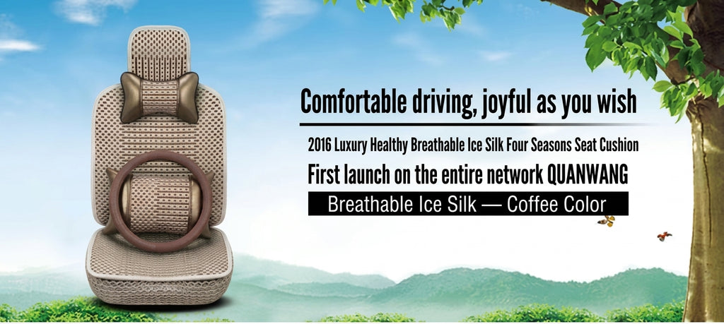 Summer Ice Silk car seat cushion, all-season universal breathable, summer-specific all-encompassing car seat cover, single-seat, five-seater, cross-border design