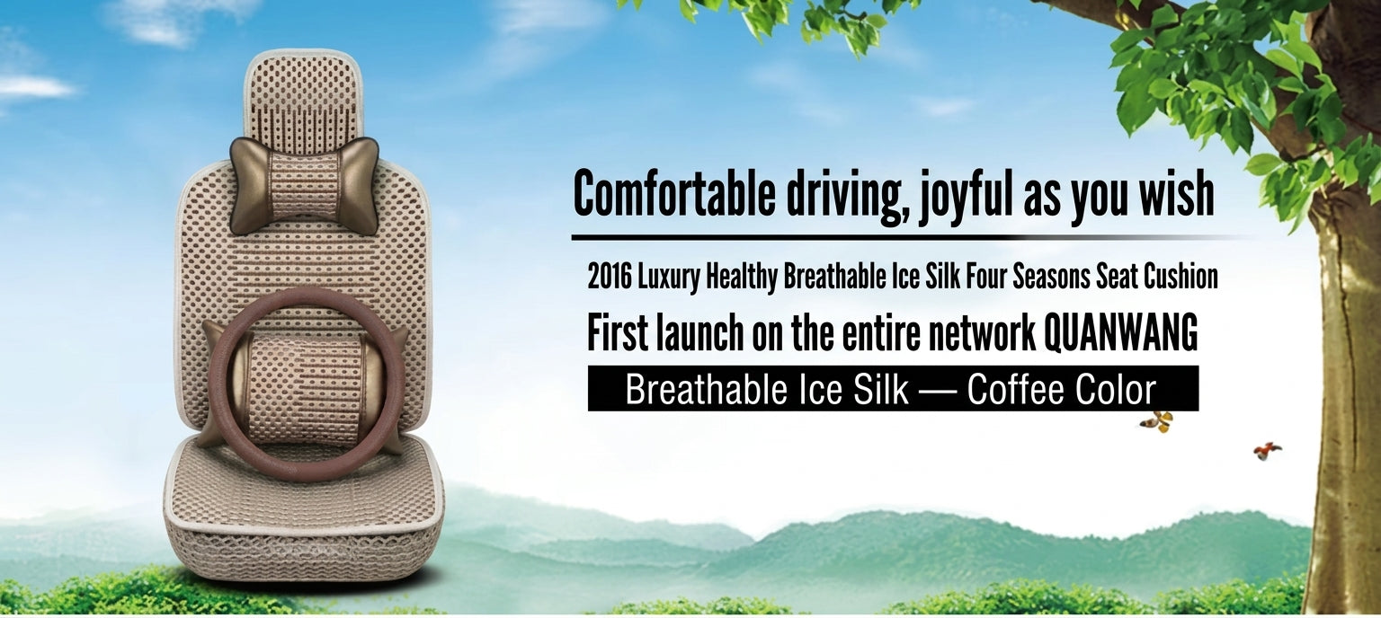 Summer Ice Silk car seat cushion, all-season universal breathable, summer-specific all-encompassing car seat cover, single-seat, five-seater, cross-border design