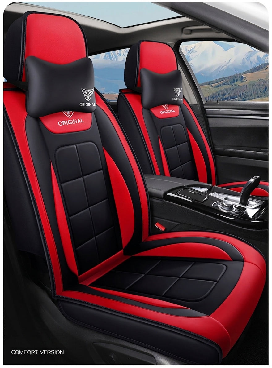 The five-seater car seat cushion is fully surrounded by the all-season universal leather seat cover, which is wear-resistant, dirt-resistant and breathable