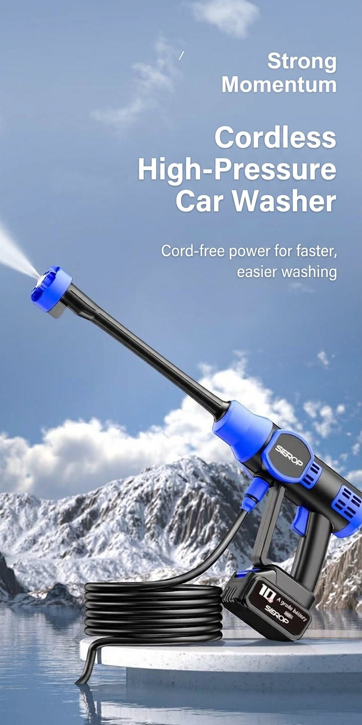 Brushless electric car wash high-pressure water gun, multifunctional handheld portable car wash washer, water nozzle for household plant watering