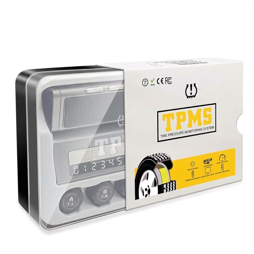 Tire pressure monitor, solar external sensor, high precision automotive tire pressure monitor, tire pressure sensor