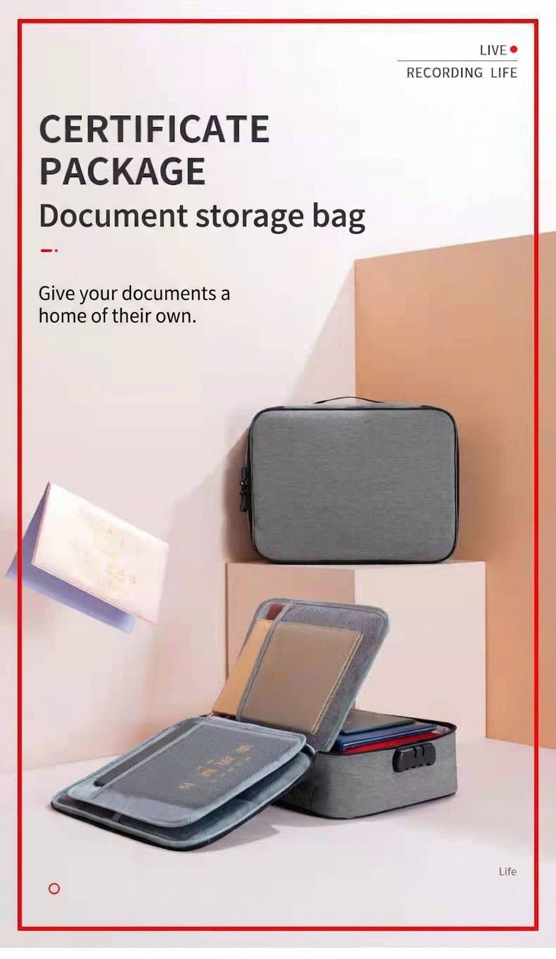 Document Storage Bag, Large Capacity File Organizer