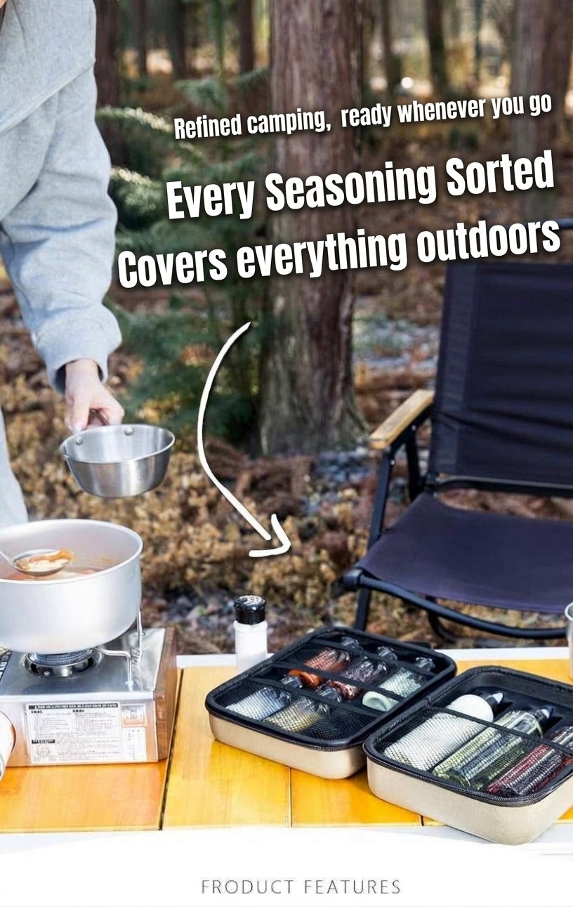 Camping and Outdoor Cooking Seasoning Bottle Set, Outdoor Portable Storage PET Spice Bottle, Repackaging Bottle, Oil Bottle Organizer Bag