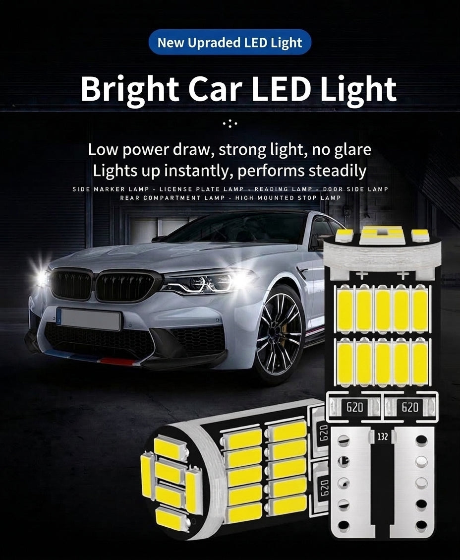 Yade Automotive LED Indicator Light T10 4014 26SMD Decoding Bright Bright Lamp W5W Reading Light License Plate Light