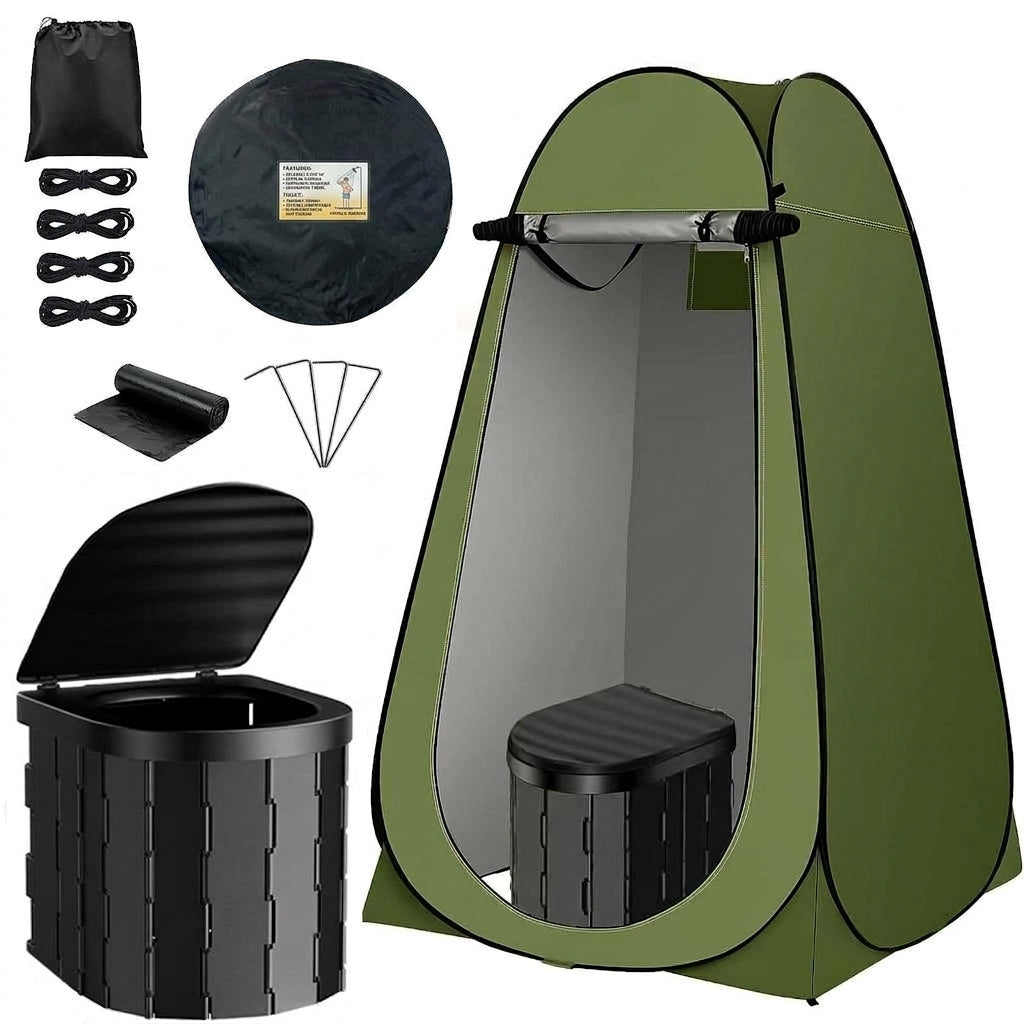 2025 Cross-border Hot Outdoor Shower Tent, Shower Bag, Toilet Combo, Changing Tent, Solar Drying Water Bag