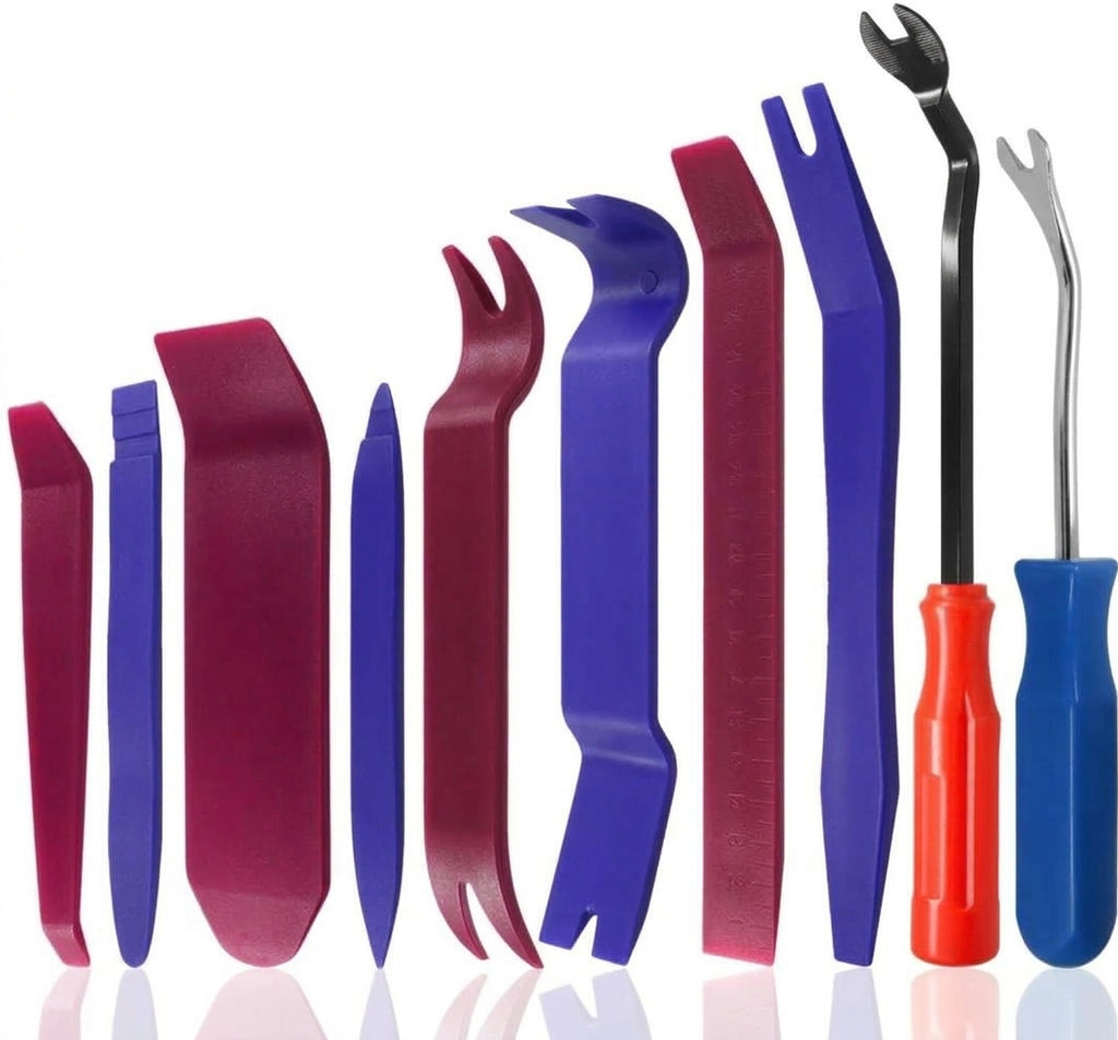 Car audio disassembly and assembly tools, car door panel interior removal, clip screwdriver, pry board, pry bar removal tool set