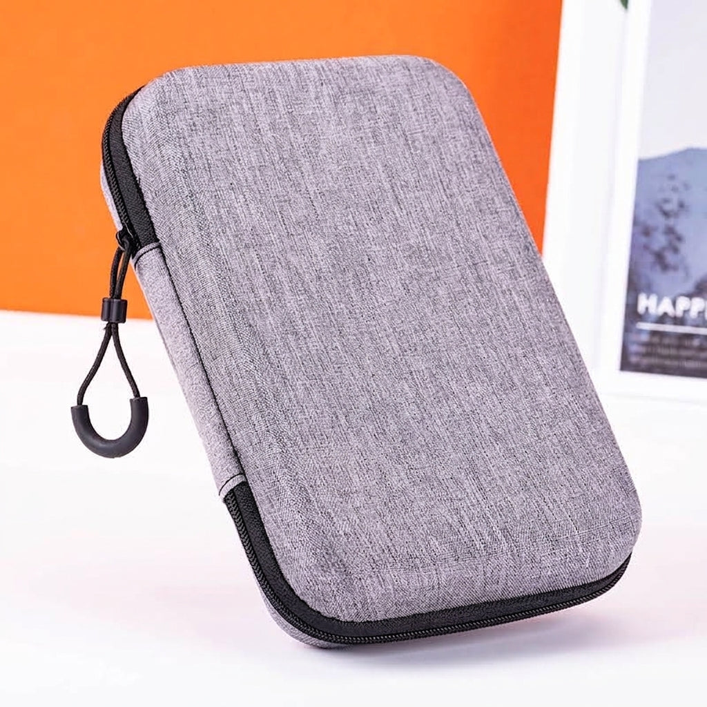 Snowflake Cloth EVA Headphone Bag, Power Bank Hard Drive Bag, Dragon Cloth Earphone Storage Box, Pressure-Resistant Zipper Bag