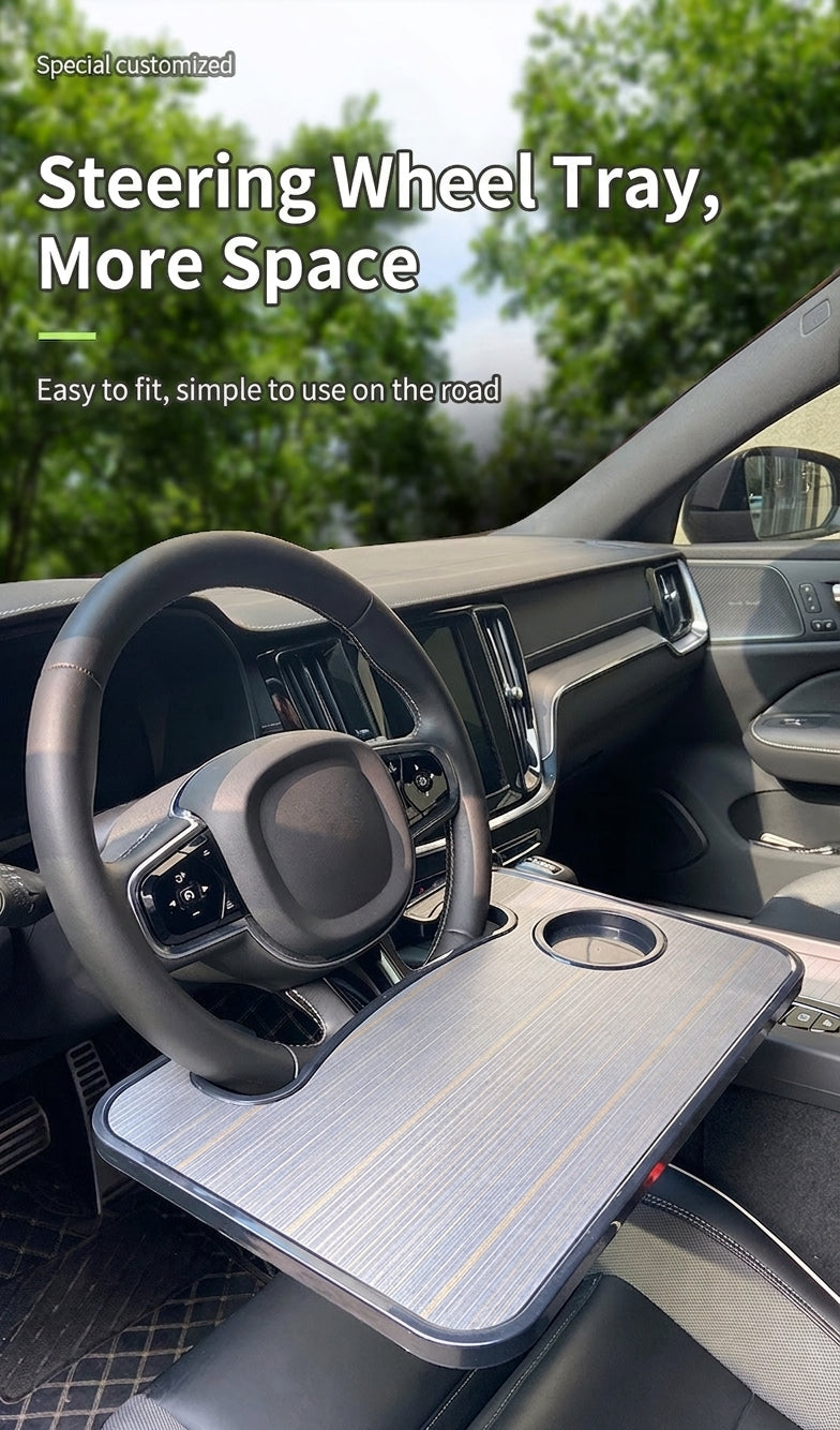 Multifunctional Car Dinner Plate, Steering Wheel, Laptop Stand, Car Dinner Tray Storage Rack, Car Computer Table Tray