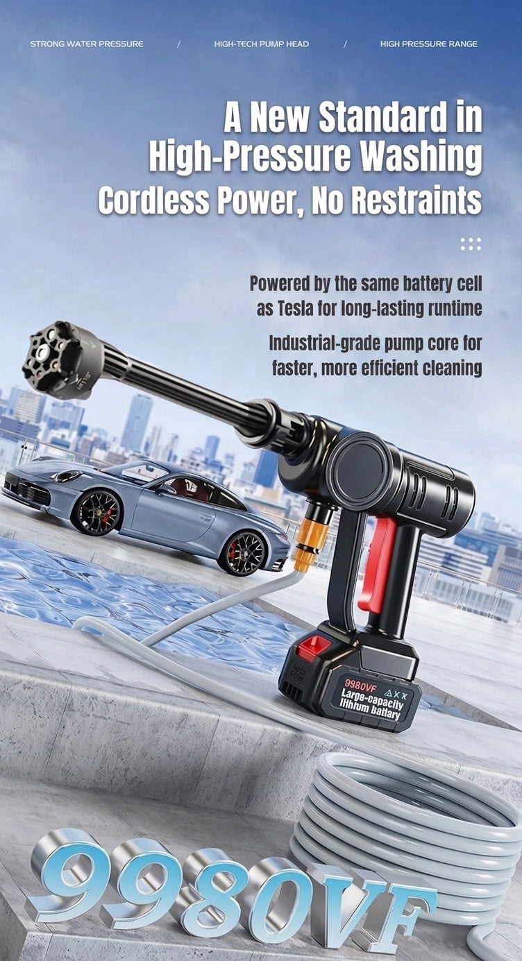 Car water gun car wash machine, car wash gun car wash lithium battery washer, car wash pump, high-pressure, high-power rechargeable type