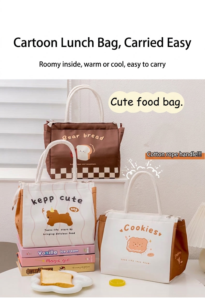 Insulated Lunch Bag, Large-Capacity Handheld