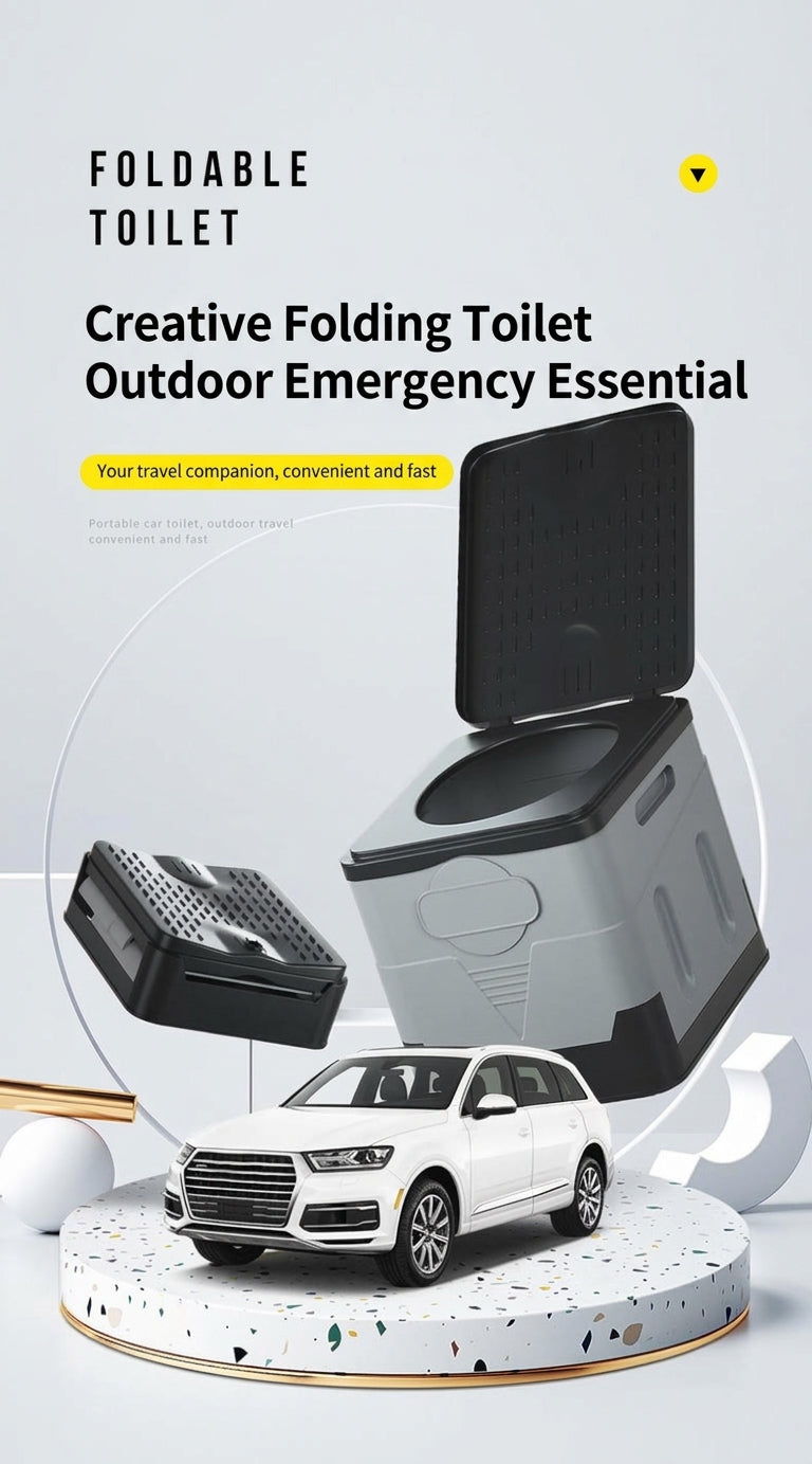 [In Stock Wholesale] Foldable Toilet, Foldable Portable Toilet, Outdoor Camping Van-mounted Toilet, Emergency Toilet
