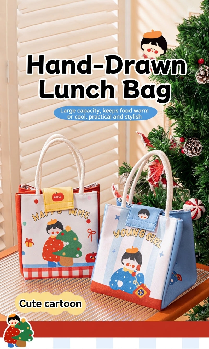Lunch Box Bag, Large Capacity Handheld