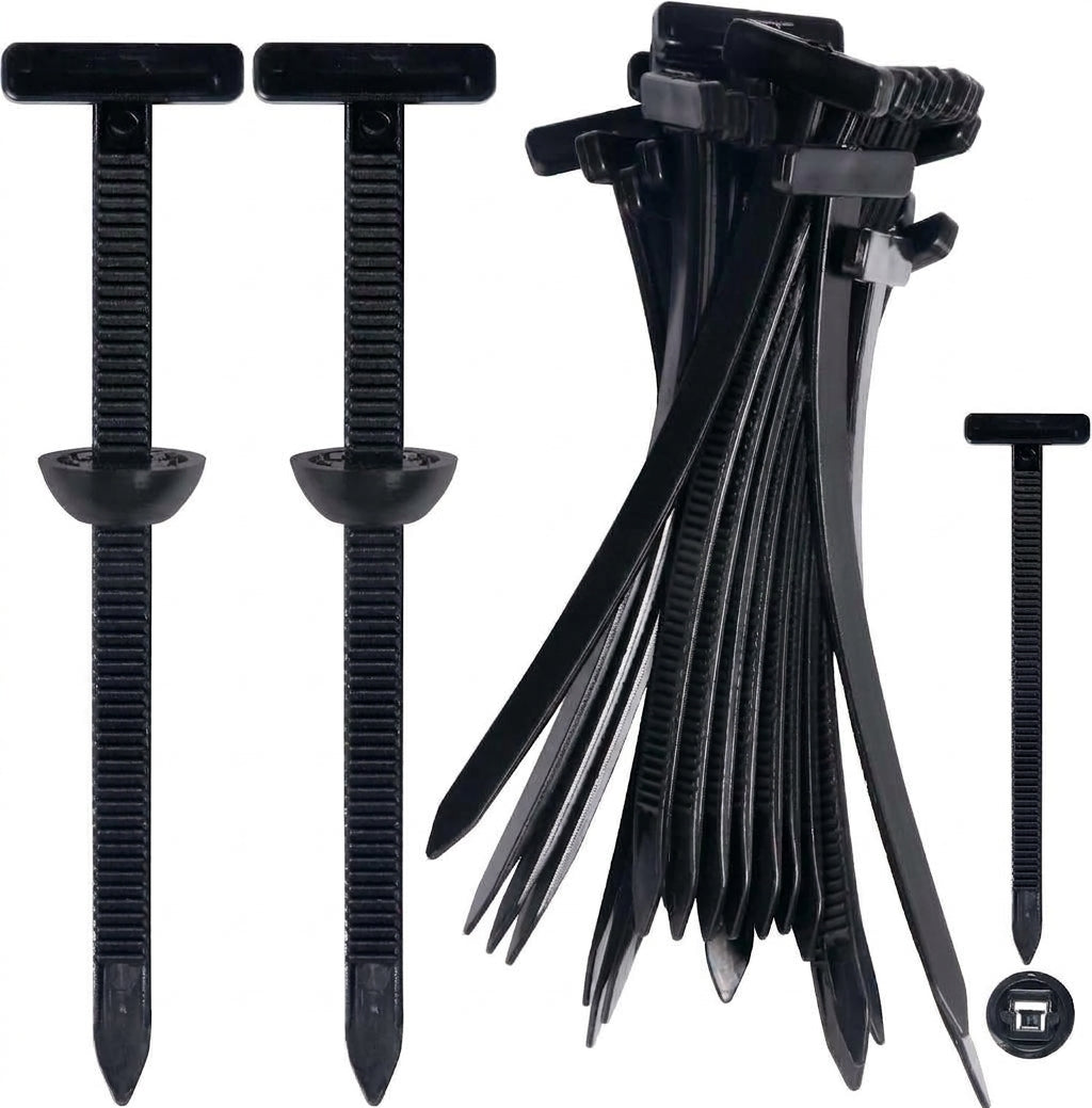 New automotive nylon high-strength anti-aging plastic fastener, black wire tightener, piercing stud, tie, belt buckle