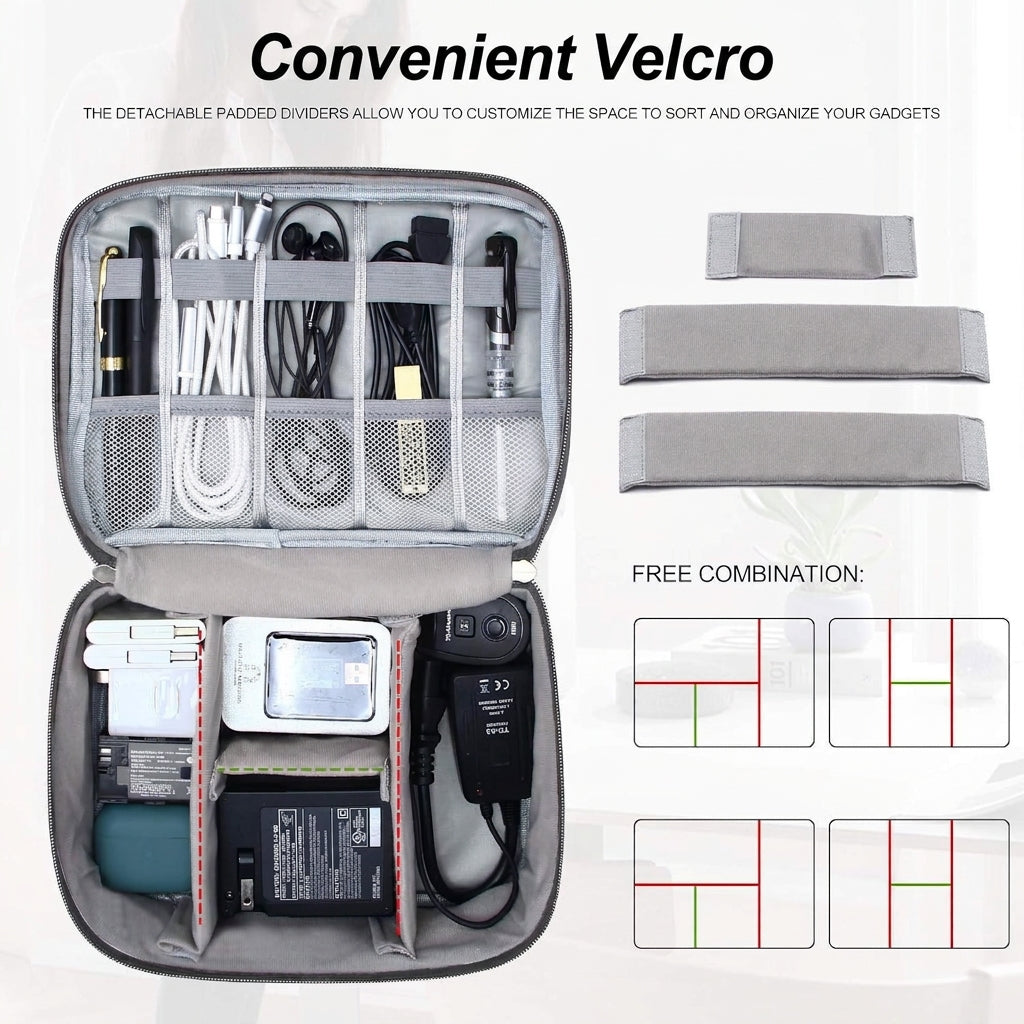 Travel Cable Storage Organizer Bag, Waterproof