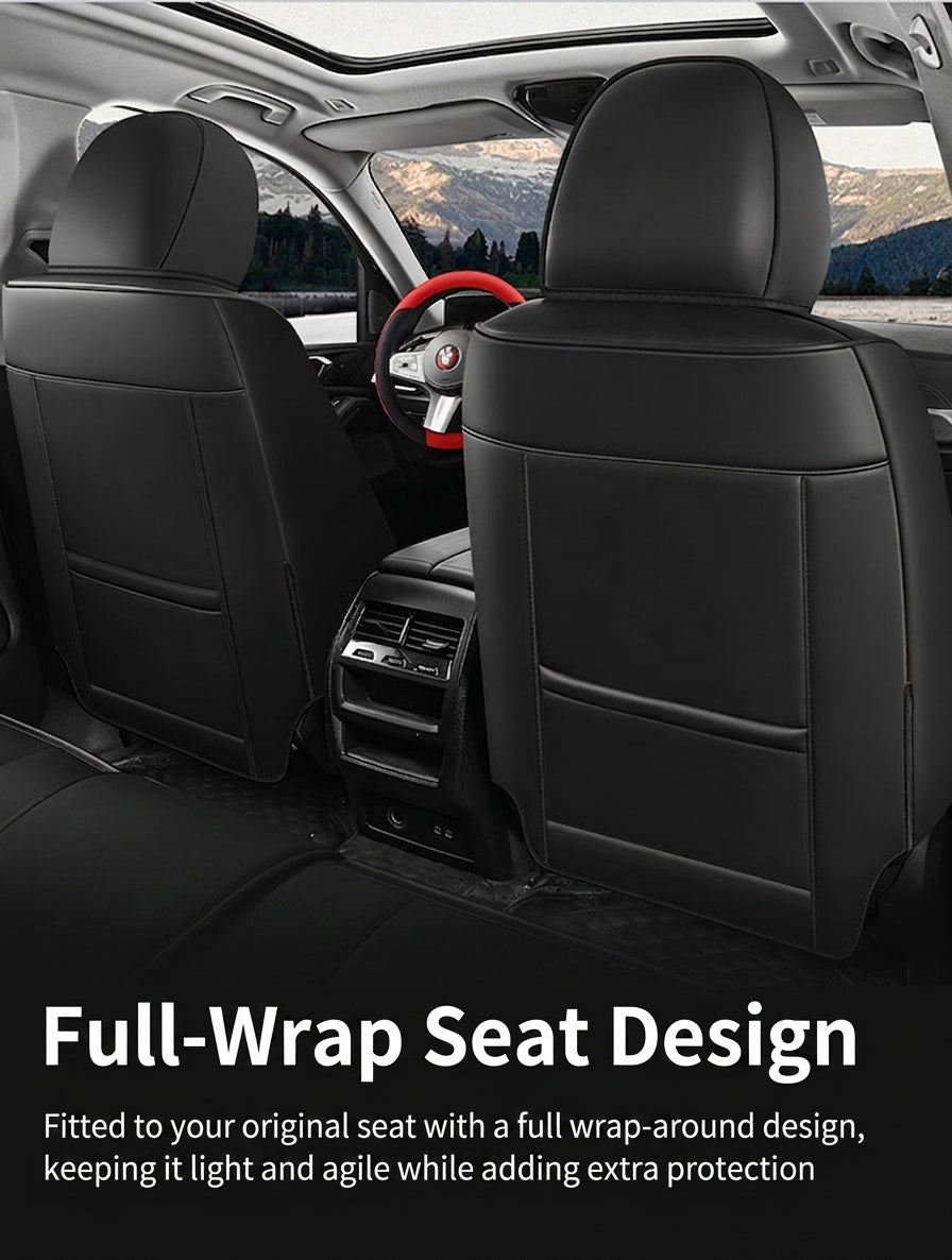Cross-border car seat cushions with a light luxury, premium feel, all-around car seat cushions, all-season universal, simple, breathable, stain-resistant, and stain-resistant