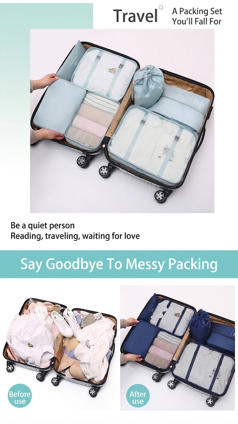 Travel Storage Organizer Set - 7 to 10 Pieces