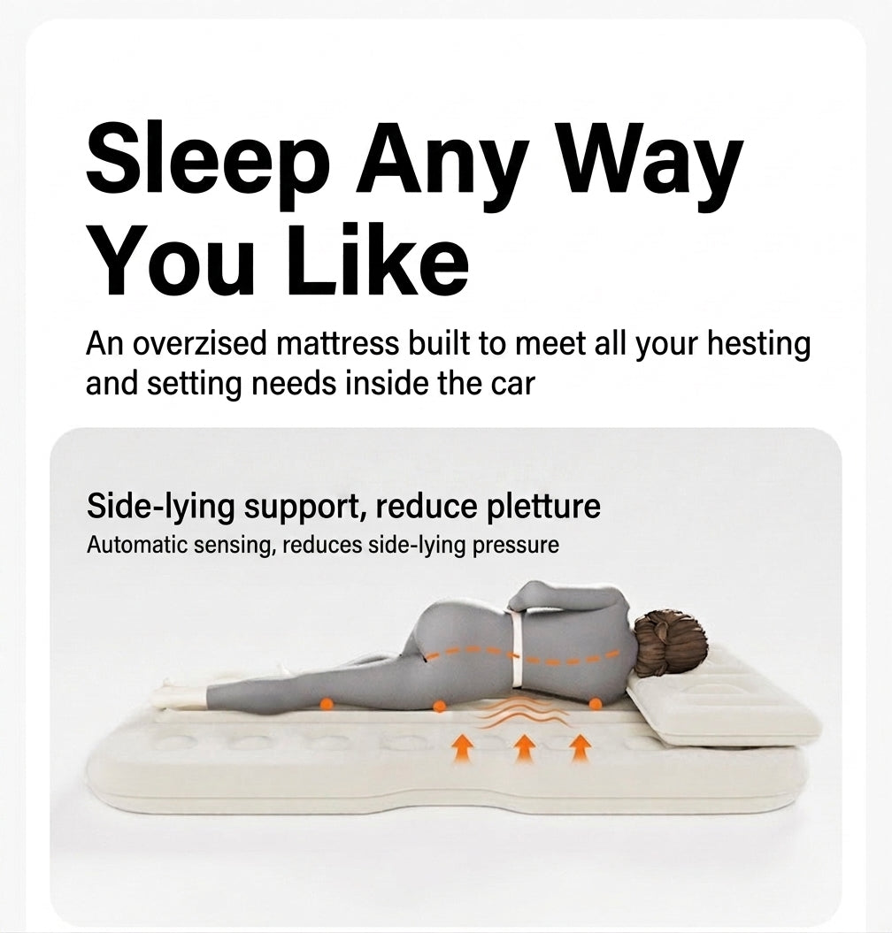 Car rear sleeping automatic travel mattress sedan air mattress car sleeping in the car portable intelligent AI car inflatable bed