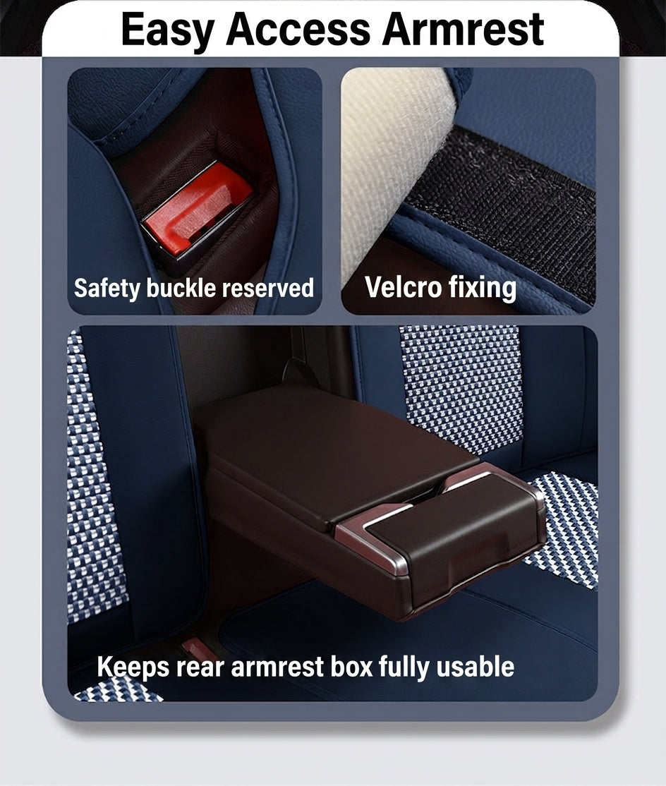 2024 car seat cushions, all-season universal, full coverage five-seater car seat cushions, summer breathable ice silk seat covers wholesale