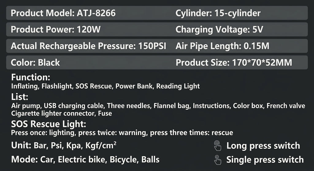 Cross-border Cordless Air Pump Portable Car Electric Pump High Power Tire 12v Car Inflator Pump