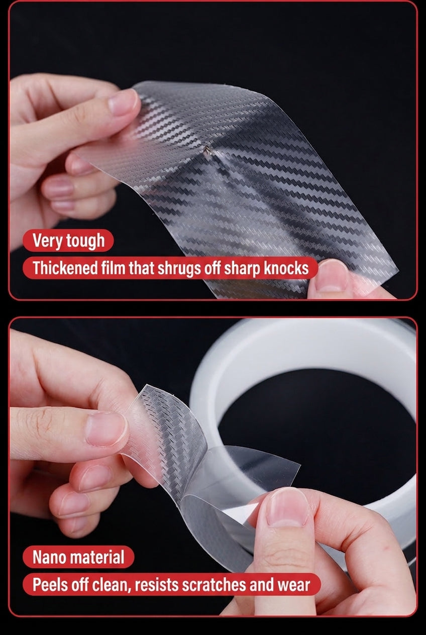 Car sill strips, carbon fiber bumper anti-collision strips, anti-stepping paste, carbon fiber pattern, universal body film stickers, decorative strips