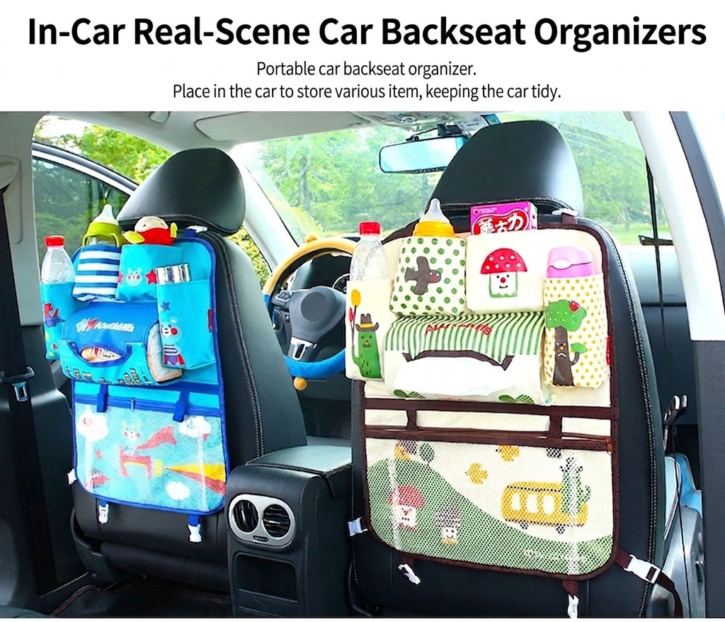 New car seat back bag, Japanese cartoon cute multifunctional storage bag, baby supplies, car storage hanging bag