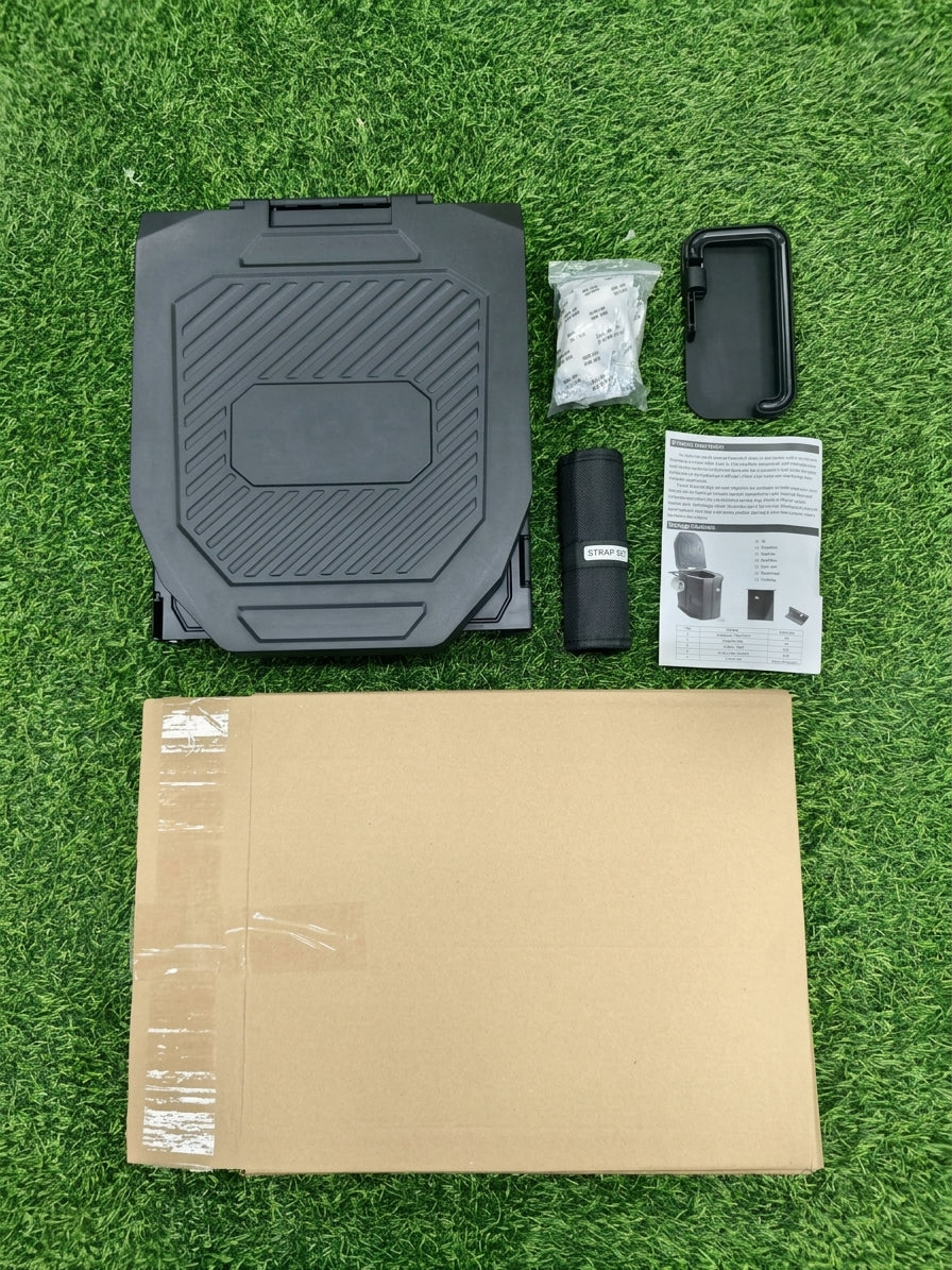 2026 New Widened and Raised Outdoor Folding Toilet Car Mobile Toilet Travel Camping Portable Toilet