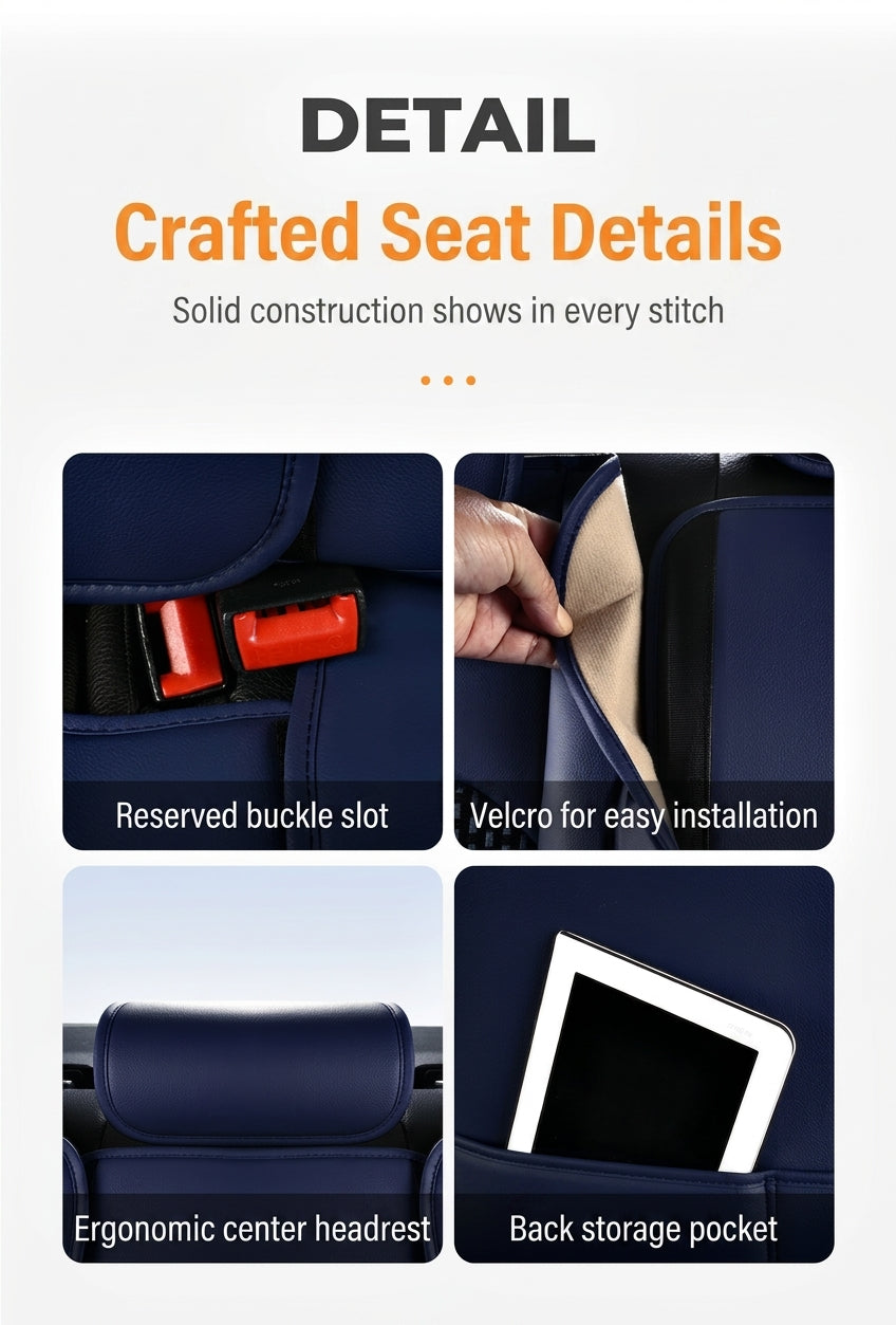 The 2025 new lumbar Napa leather ice silk car seat cushion is suitable for all seasons