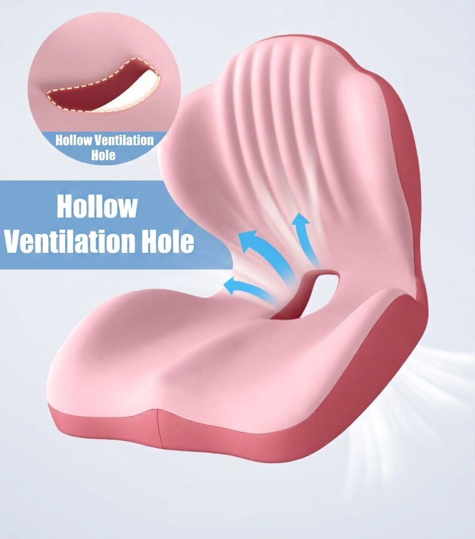 Memory foam lumbar support cushion, office prolonged sitting pressure-relief hip cushion, student chair support lumbar cushion, integrated cushion
