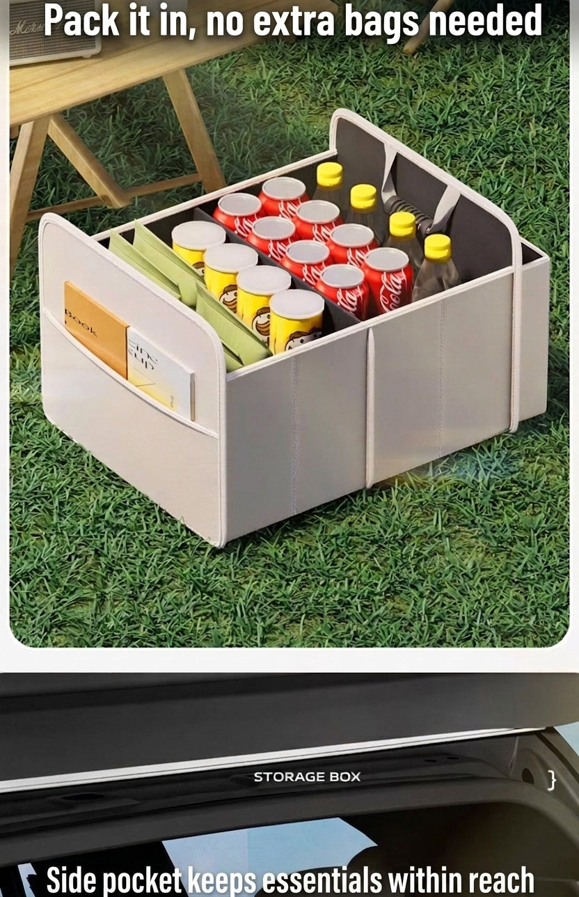 Car trunk storage box, cross-border trunk folding multifunctional Amazon bestseller, self-driving touring in-car storage box