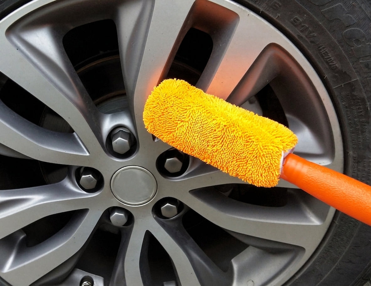Car Wash 9-Piece Set: Car Cleaning Supplies, Wheel Hub Brush, Polishing Waxing Sponge Blocks, Car Wash Towels, Car Wipes