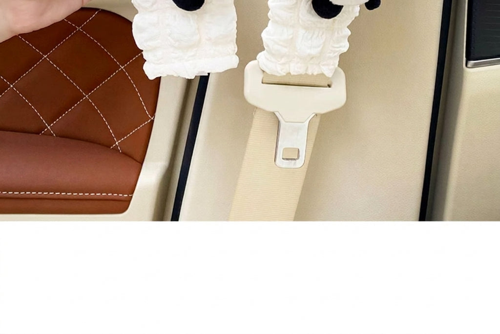 Car seat belt shoulder pads, creative cute children's anti-strain safety belt, and a pair of decorative protective covers