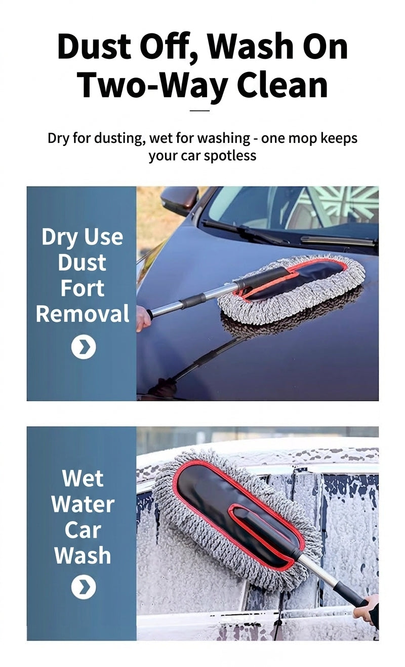 Zhongheng car wash mop car dust duster brush sweeps dust with car wash mop and snow removal tools to wipe cars