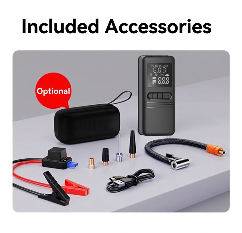 Cross-border vehicle emergency power supply starter air pump, tire high-pressure digital display all-in-one, automotive electric air inflation pump