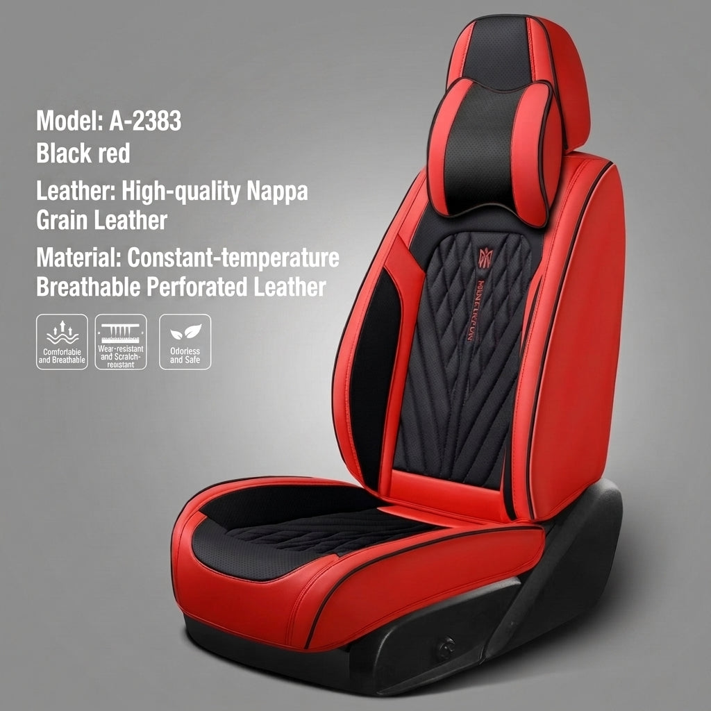 Car seat cushion Nappa leather breathable all-season universal seat cover, full-coverage high-end seat cushion car seat protective cover