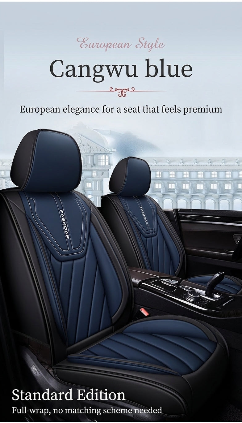 Universal four-season Nappa leather seat cover for car seat cushions, premium feel, anti-dirt, full coverage ventilation, breathable new seat cover