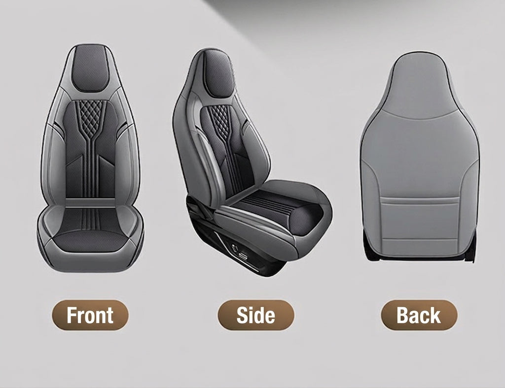 3D Nappa leather car full-coverage integrated headrest cover, all-season universal sports seat cover, leather seat cushion manufacturer wholesale