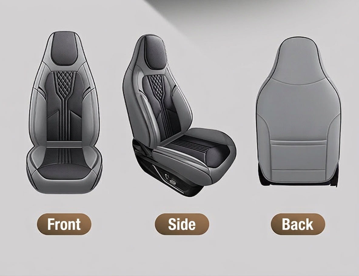 3D Nappa leather car full-coverage integrated headrest cover, all-season universal sports seat cover, leather seat cushion manufacturer wholesale