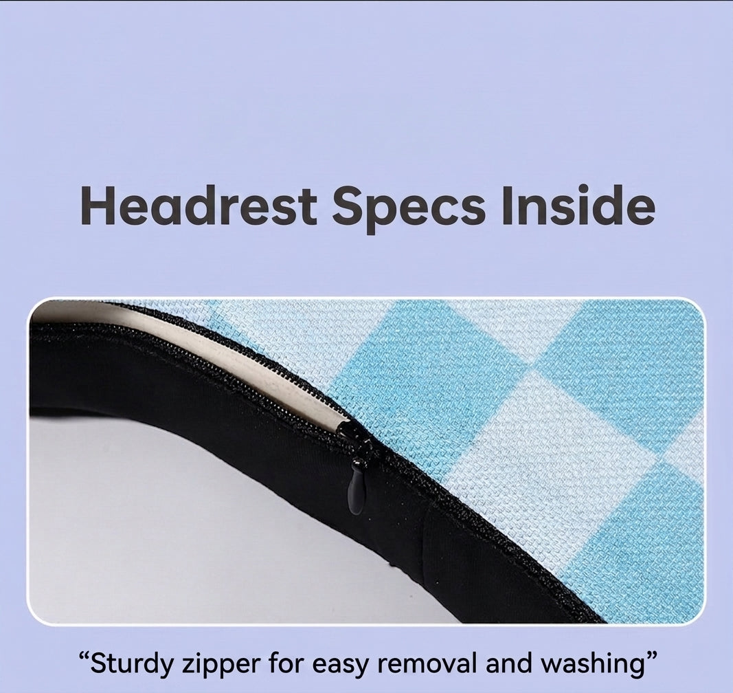 Yiju car cartoon headrest, neck pillow, memory foam, car cushion, car seat, neck and neck pillow, bear headrest