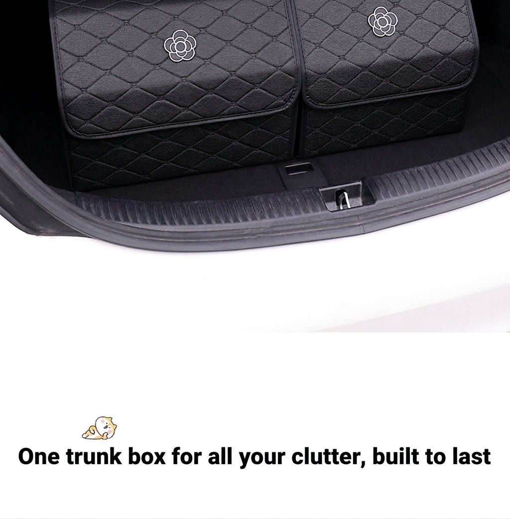Car trunk storage box, car tail box, camellia car, good things, sorting storage box, multi-functional storage girl