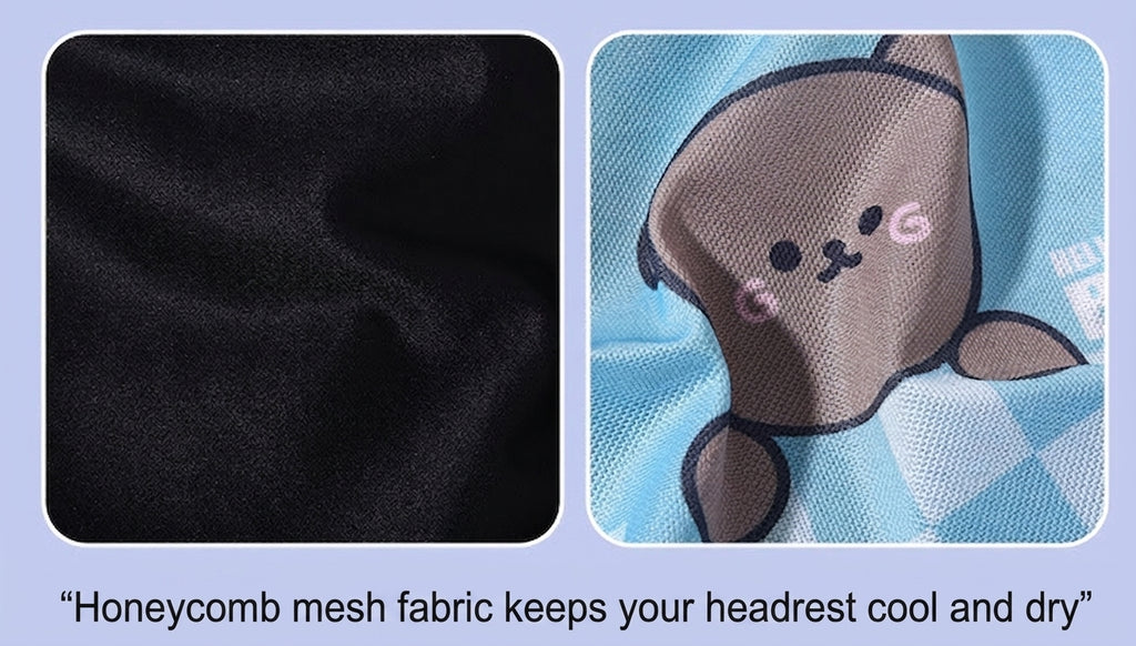 Yiju car cartoon headrest, neck pillow, memory foam, car cushion, car seat, neck and neck pillow, bear headrest