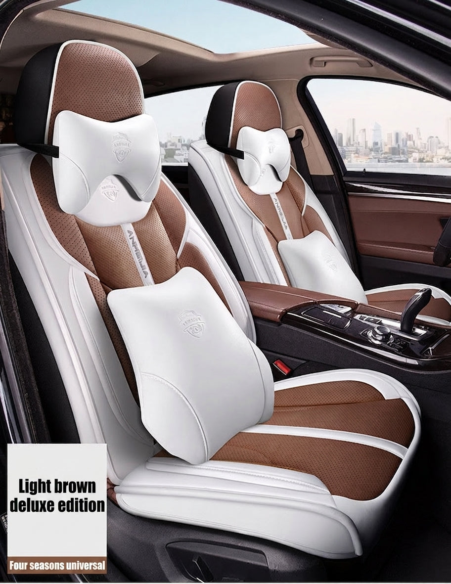 The new car seat cushion fully surrounds full pictorial cartoon cute four-season universal five-seat seat cover, directly supplied and shipped from the manufacturer