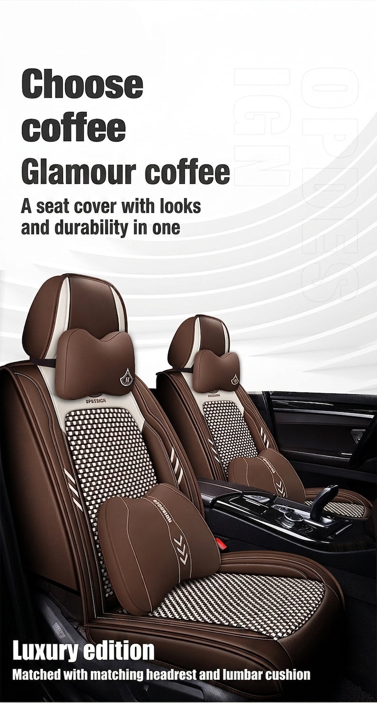 2024 car seat cushions, all-season universal, full coverage five-seater car seat cushions, summer breathable ice silk seat covers wholesale